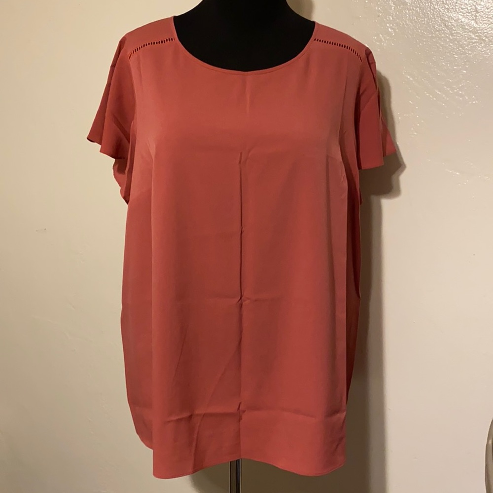 Flutter Sleeve Blouse- Pink